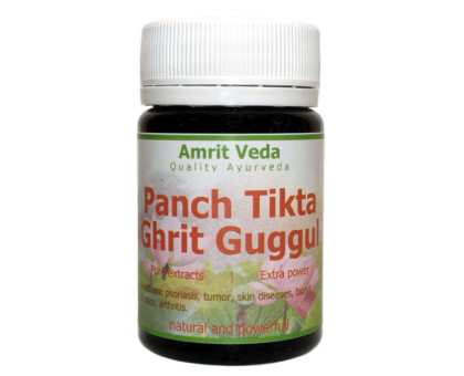 Панчатікта Гріт Гуггул Амріт Веда (Panch tikta ghrit Guggul Amrit Veda), 90 таблеток ~ 110 таблеток