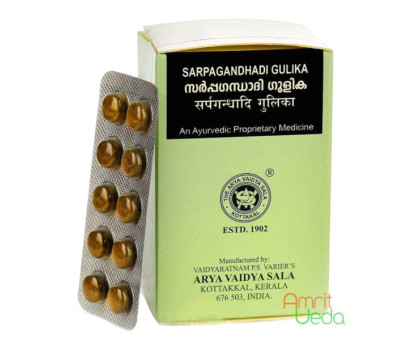 Сарпагандхади гулика Коттаккал (Sarpagandhadi Gulika Kottakkal), 100 таблеток