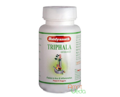 Тріфала Гуггул Байд'янатх (Triphala Guggulu Baidyanath), 80 таблеток - 25 грам