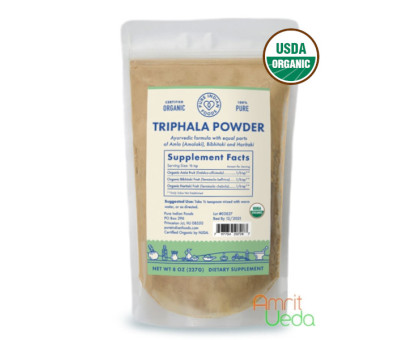 Трифала порошок Пьюа Индиан Фудс (Triphala powder Pure Indian Foods), 227 грамм