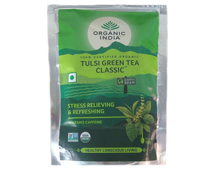 Чай зеленый Тулси Органик Индия (Tulsi Green tea Organic India), 100 грамм