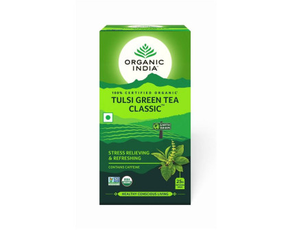 Чай зеленый Тулси Органик Индия (Tulsi Green tea Organic India), 25 Пакетов
