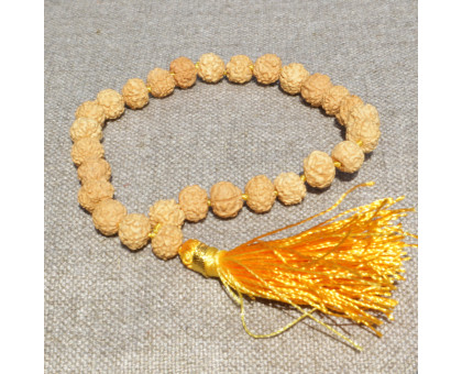 Bracelet from white rudraksha , 27 beads