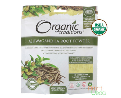 Ashwagandha root powder Organic Traditions, 200 grams