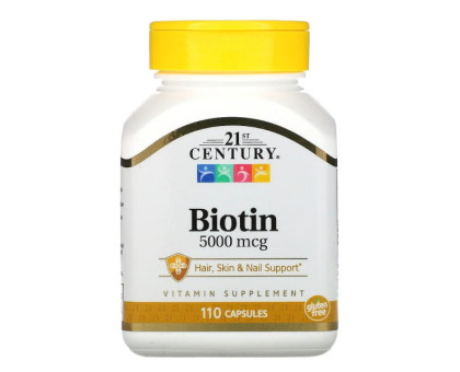 Біотин 5000 мкг 21ше сторічча (Biotin 5000 mcg 21st Century), 110 капсул
